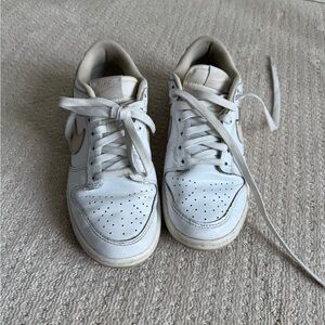 Nike Dunk White and Pearl/Tan Sneakers